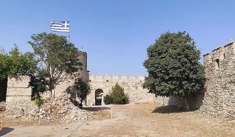 Inner courtyard of the fortress in Kavala