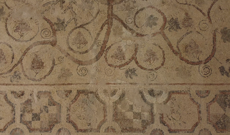 Mosaic floor of the Basilica in Nikiti