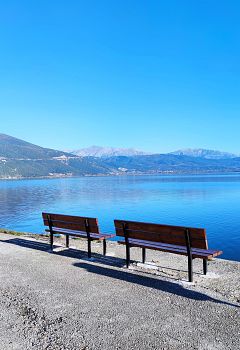 Lake in the city of Ioannina Greece