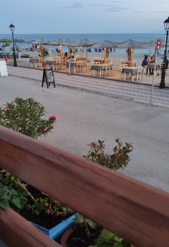 Mediterranean cuisine restaurant in Nea Skioni with sea views