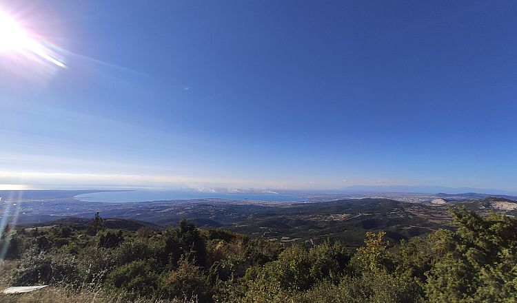 Вид с горы Хорьятис на Салоники и залив Термаикос