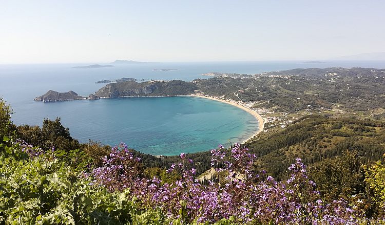 Остров пляжи Корфу